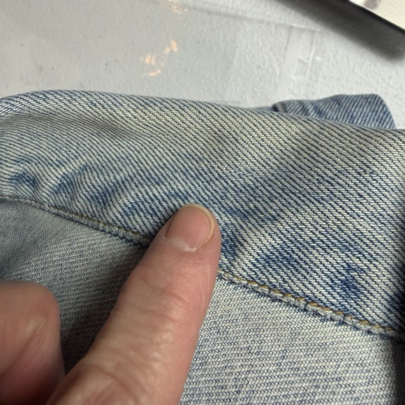 VTG Moda Int'l Denim Jean Jacket 90s Y2K Oversized Baggy Skater Street Grunge XS - Picture 11 of 15